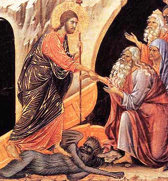 Descent to Hell, detail (Duccio, 1308)